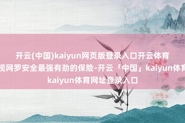 开云(中国)kaiyun网页版登录入口开云体育　　照章治网是重视网罗安全最强有劲的保险-开云「中国」kaiyun体育网址登录入口